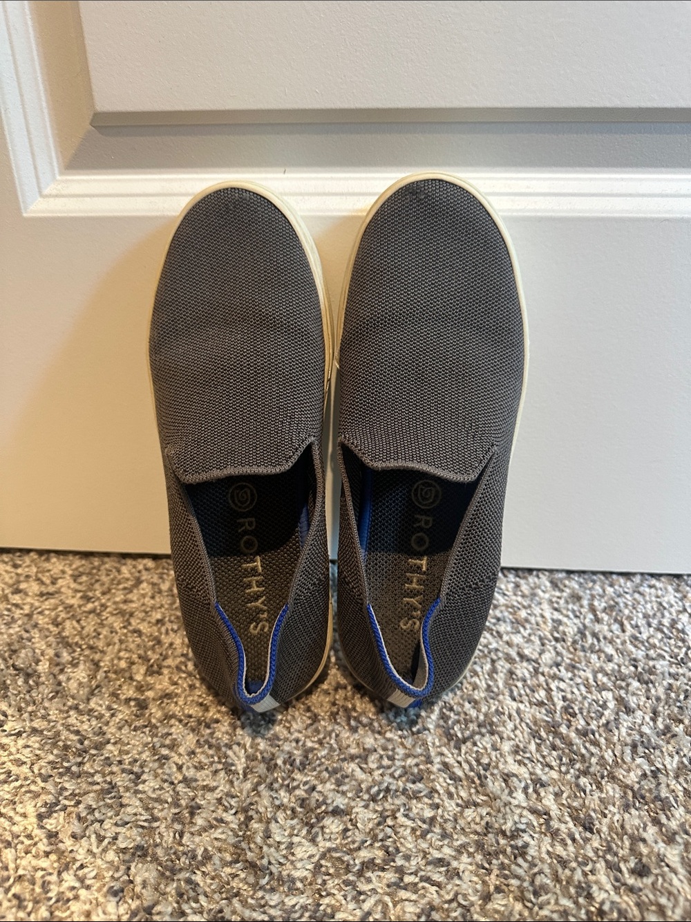 Rothy's Original Slip-On Sneakers in smoky blue